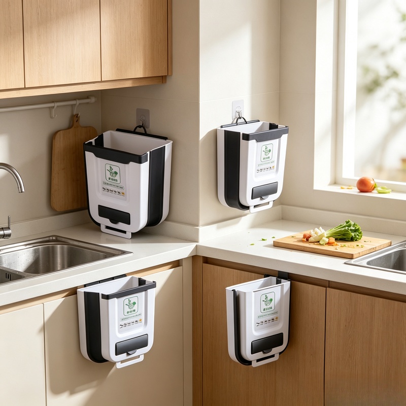 Poubelle murale pliable et com - Commercial Kitchen Bin avis et prix