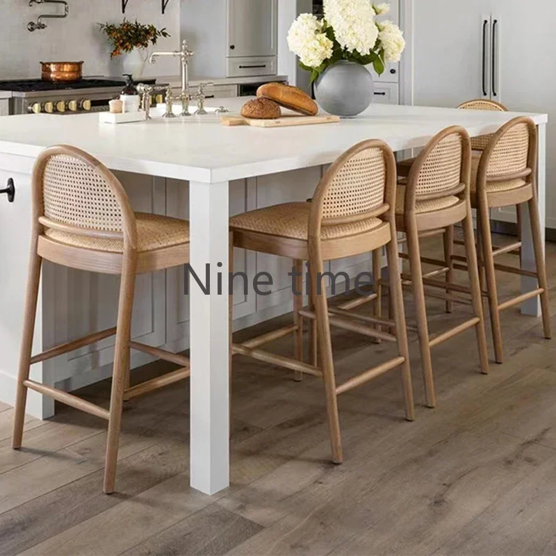Chaise de bar en rotin et bois - Commercial Kitchen And Bar avis et prix